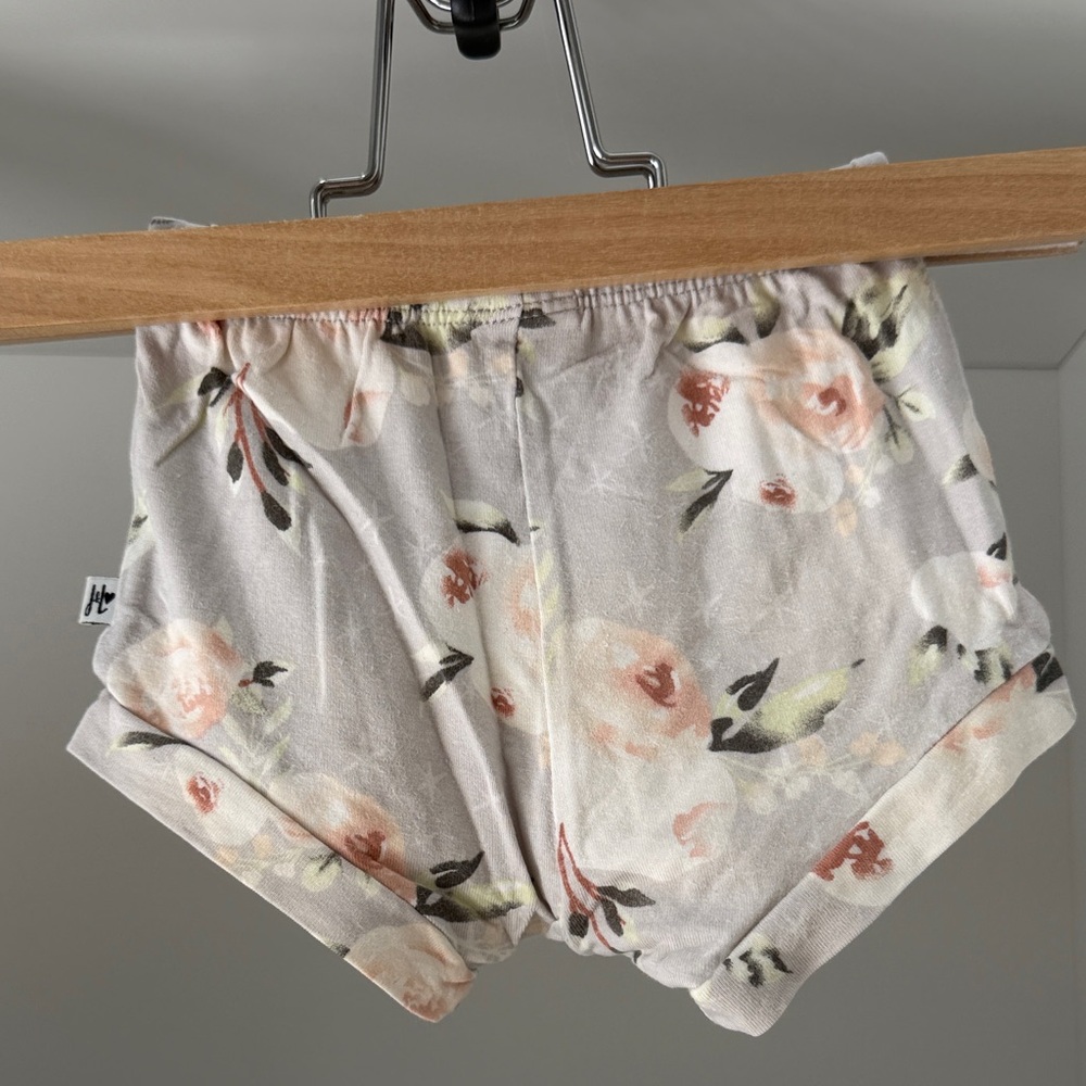 Jax + Lennon Floral Tank & Shorts Set - Soft Beige with Blush Roses - Picture 5 of 5